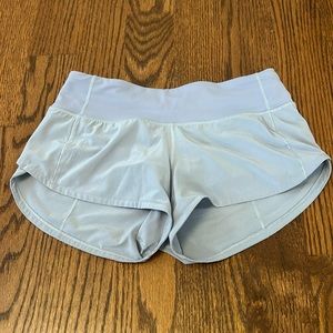 Lululemon Speed Up Shorts 2.5 Light Purple Size 2
